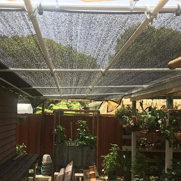 Skuggnät, vindruta för växthus med genomföringar 2*3m