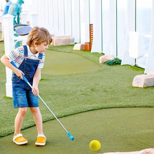 10 st elastiska svampgolfbollar i PU för inomhusträning Blå