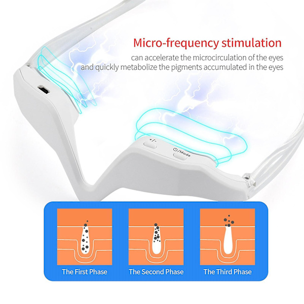 Elektrisk 3d Ems Eye Massager Rödljusterapi Ögontrötthet