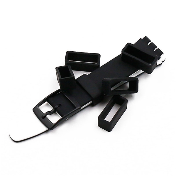 8 st Watch Band Loop Silikonring för watch 22mm