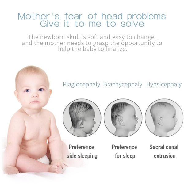 Rebound Foam Memory Kudde Baby Newborn Head Shaping Kuddar rosa liten blue small