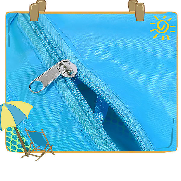 Beach Toy Mesh Hopfällbar strandväska Strandförvaringsväska Tote B Rose red onesize