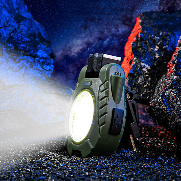Mini huvudmonterad ficklampa Multifunktionell LED Cap Clip Lamp Black Black
