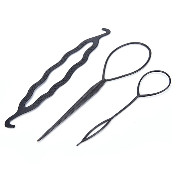 Design Hårstyling Accessoarer Hår Makeup Tool Kit för kvinnor Svart