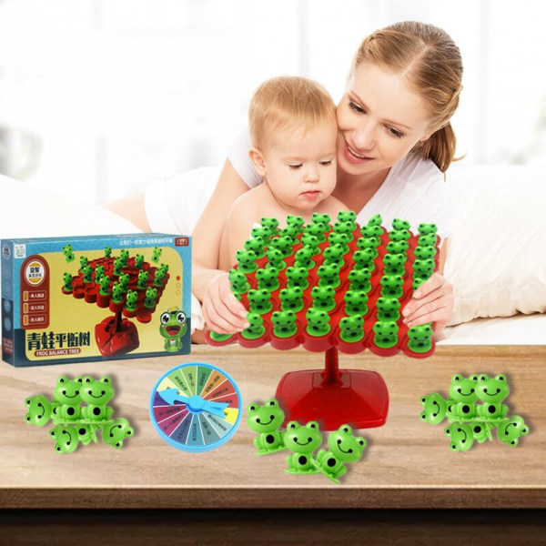 Montessori matteleksaker Groda Balansträd Pedagogisk grön+röd 32*17,5*3cm (förpackning)