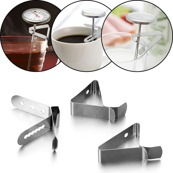 2:a rostfritt stål termometer Barbeque Harmless Probe Clip C C