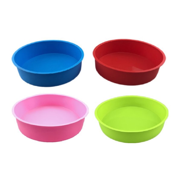 Rund silikon form 8 mould form bakning formar Fondant Dess Slumpmässig färg One Size