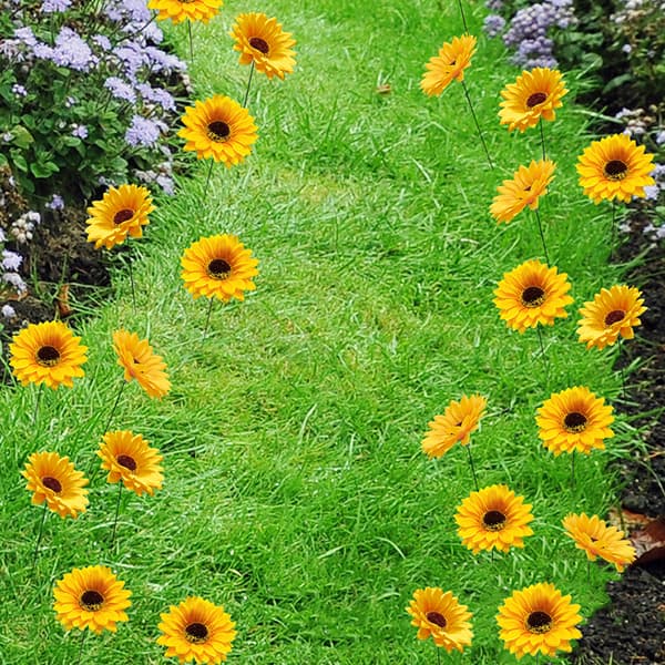 5:a gäng solrosflerkammarstakar Blomkrukor Dekor