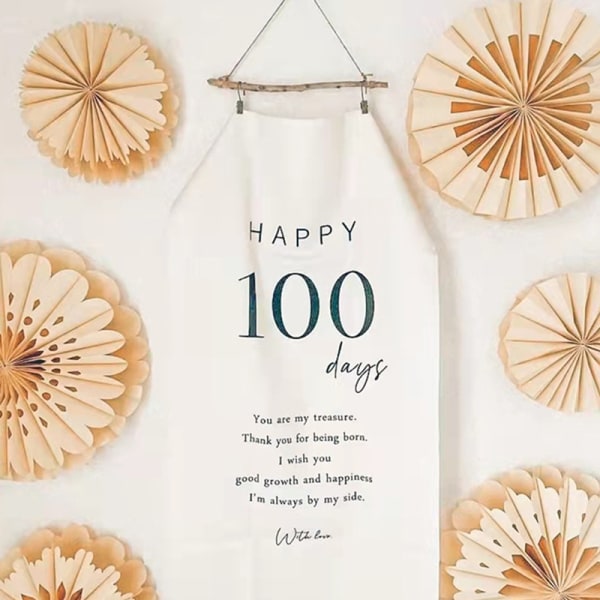 Födelsedag dekoration Gobeläng 100DAYS Grattis på födelsedagen Bakgrund 45*90CM