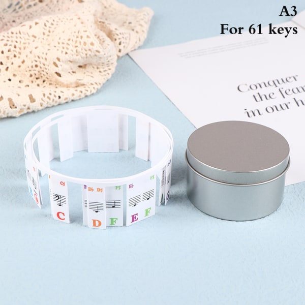 61 tangenter Avtagbart piano för KEY Labels Piano Keyboard Stickers A1 A3