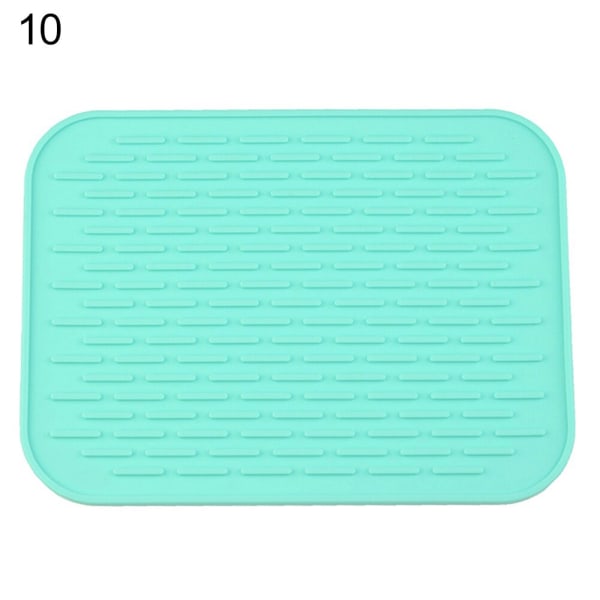 Värmeisolerande silikon matta köksredskap mörkblå light green