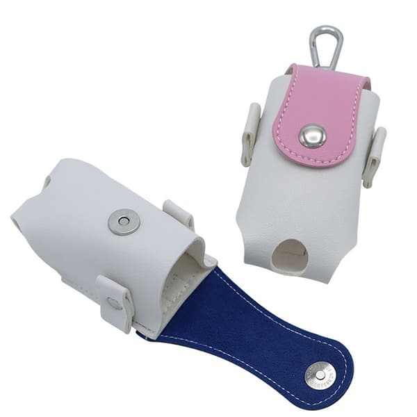 Golf Mini Bag PU Läder med Golf Tees Golfbälte Rosa