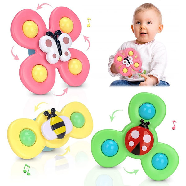 Baby Sucker Spinning Top Toy Fidget Spinner Badleksak Insekter