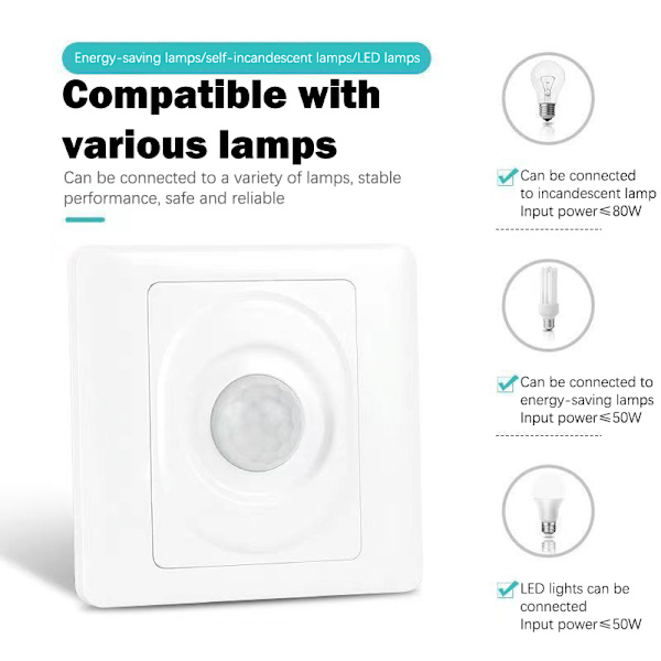 220V PIR Rörelsesensor Ljusbrytare Infraröd Smart Switch