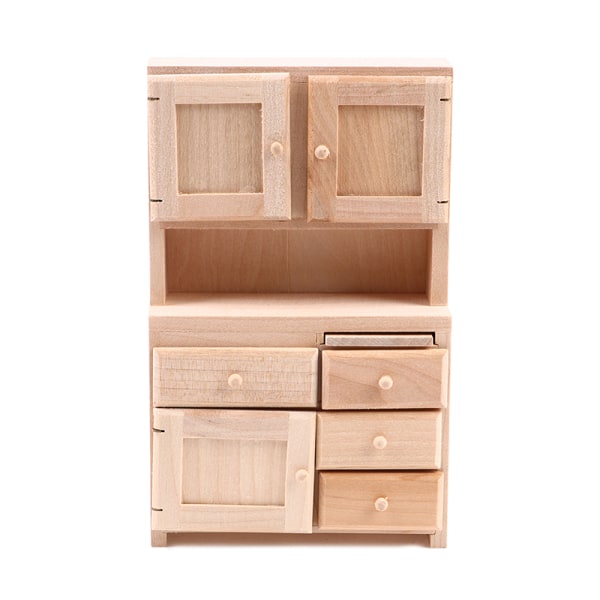 1:12 Dockhus Miniatyrer Trä Förvaringsskåp Modell Möbler