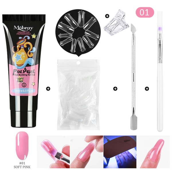 UV Nail Builder Nail Gel Polish Extension Acrylic Kit N12 N1