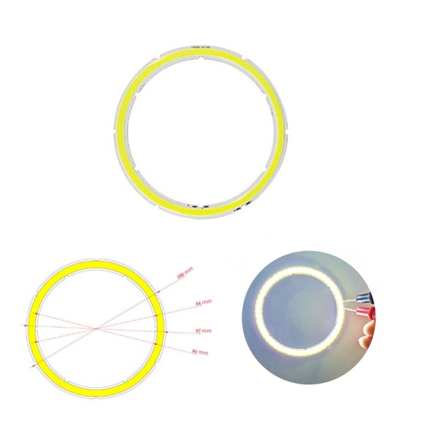 LED COB-form 12V DC 20mm-120mm COB-ring för gör-det-själv-lampa 120mm 3000K 50mm 6500K