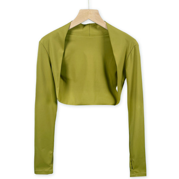 Sport Cardigan Yoga Coat Outdoor Skjortor Gym Dam Blus grå L yellow S