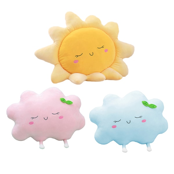 e Sun Cloud Plyschkudde Fylld Mjuklekudde present Sun