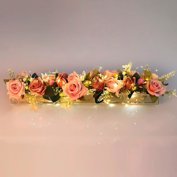 Klar akryl blomvas rektangulär blommor Mittpunkt för Din Transparent 60*10*6,5cm Transparent2 60*10*6.5cm