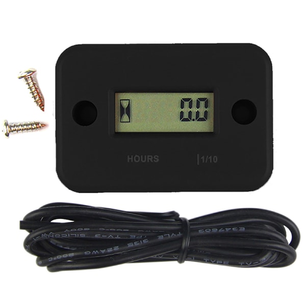 1Set Motocross LCD Motor Timer Elektronisk Varvräknare Timmete Svart Black