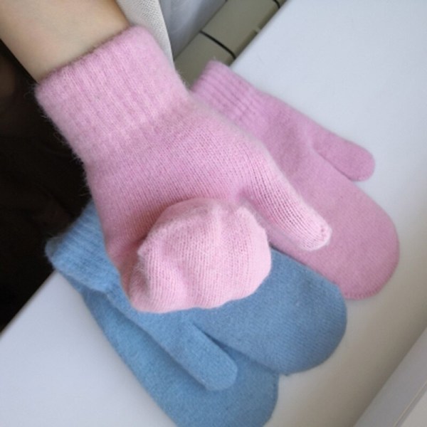 Winter Keep Warm Plyschhandskar Elasticitet Mjuka Hela fingrar ljusgrå 21,5*7,5cm dark gray