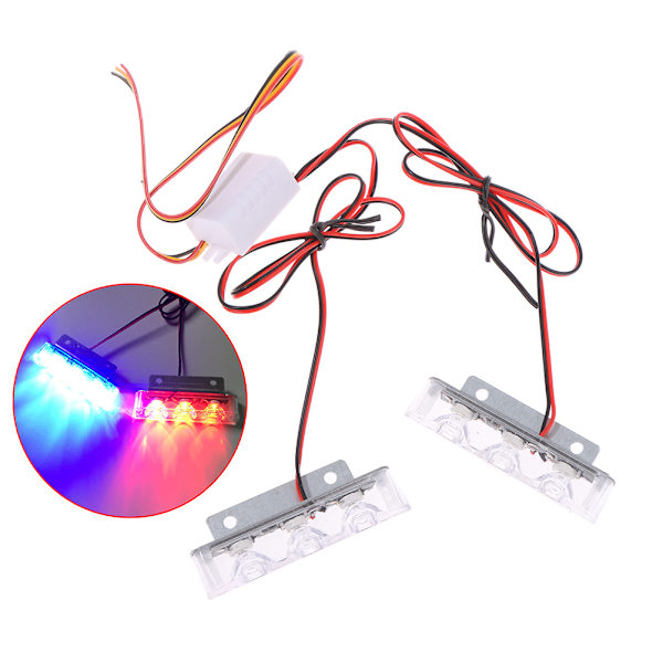 Polis-led-ljus Strobe-varningsljus Polis-lampor LED Blue Red+Blue