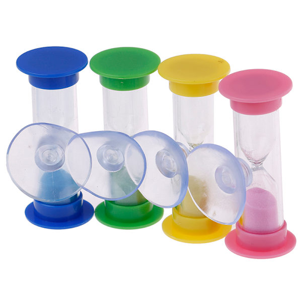 Tandborste Swivel Sand Timer 2 Minuter Shower Timer Kids Mini Blue Yellow