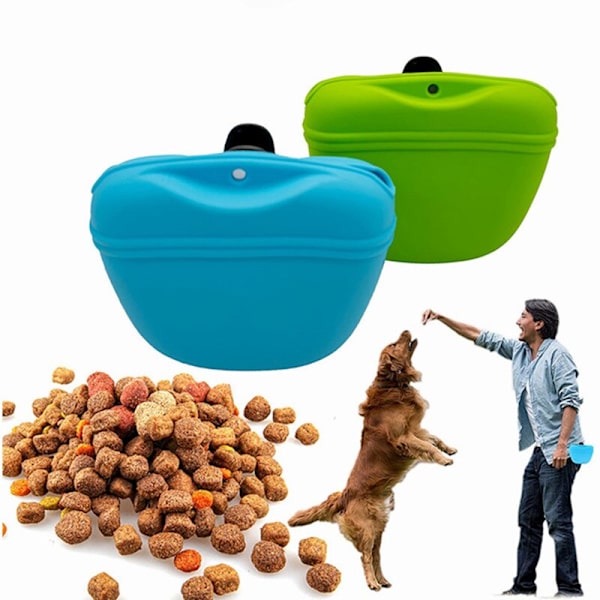 Bärbar hundträning midjeväska Treat Snack Bait grå 12,5*4*10,5cm gray