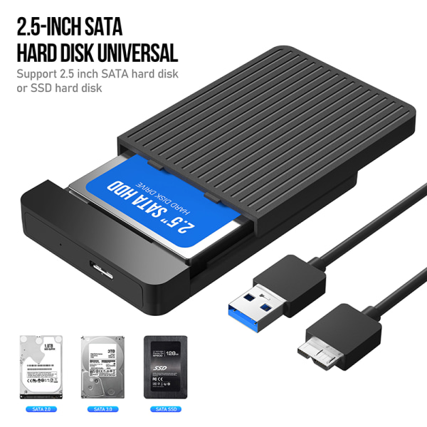 1:a 2,5-tums USB3.0 typ c mobil hårddiskbox USB 3.0 TYPE C