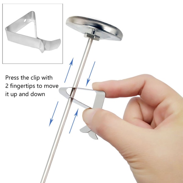 2:a rostfritt stål termometer Barbeque Harmless Probe Clip C C