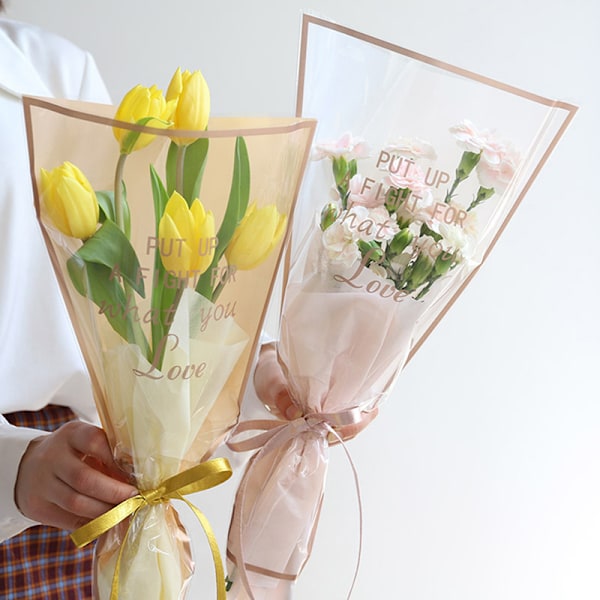 50 st/lot Omslagspapper för blommor Rose Florist Förpackning Pap Grey 12*44,5*4cm