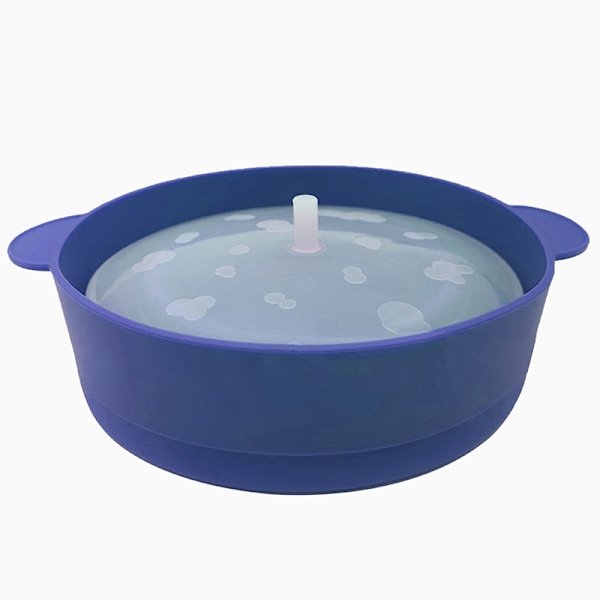Popcorn Mikrovågsugn Silikon Vikbar DIY Popcorn Bucket Bowl Mak Mörkblå Dark blue