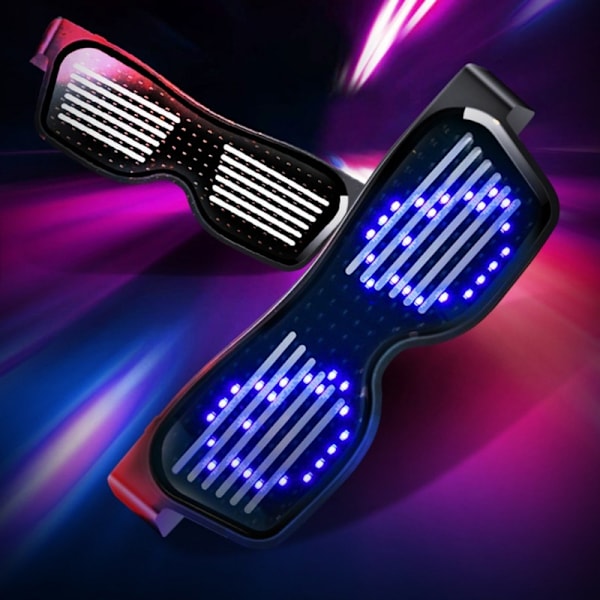 Party Disco Bar Wine Dynamic Blinkande LED-glasögon vit red