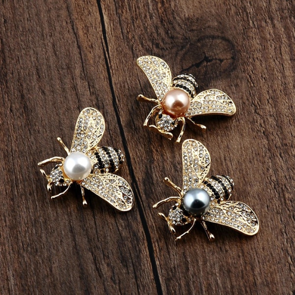 Mode Delikat Bee Broscher Rolig Insect Pearl Corsage Brosch D B