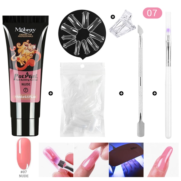 UV Nail Builder Nail Gel Polish Extension Acrylic Kit N12 N7