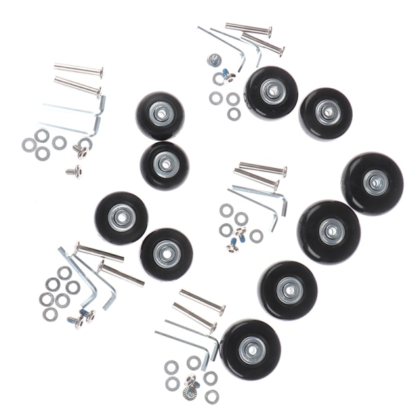 OD 54mm Bagageväska Ersättningshjul Reparationssats Axlar De Black 54MM 54MM