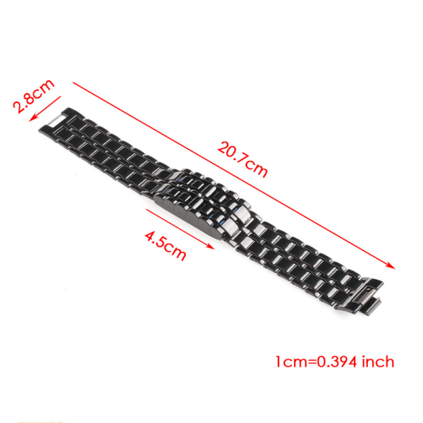 Version LED Lava Armband Watch Par Version Chain Watch svart+blå 12,5*25*210mm silver+blue