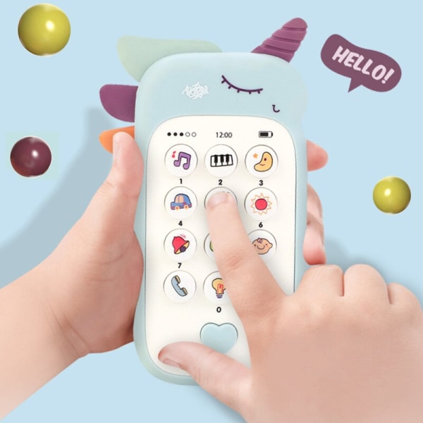 Baby mobiltelefon leksak gåvor rosa rädisa blue unicorn