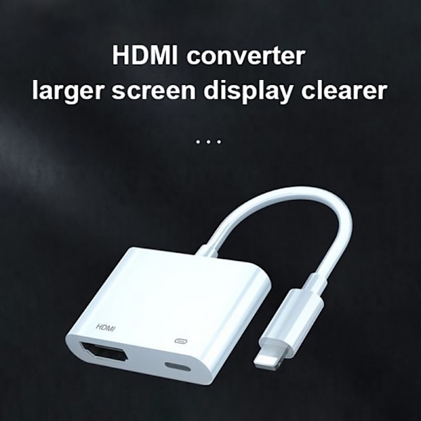 IOS till HDMI-kompatibel 2-portars splitterkabelomvandlare 1080P A White onesize