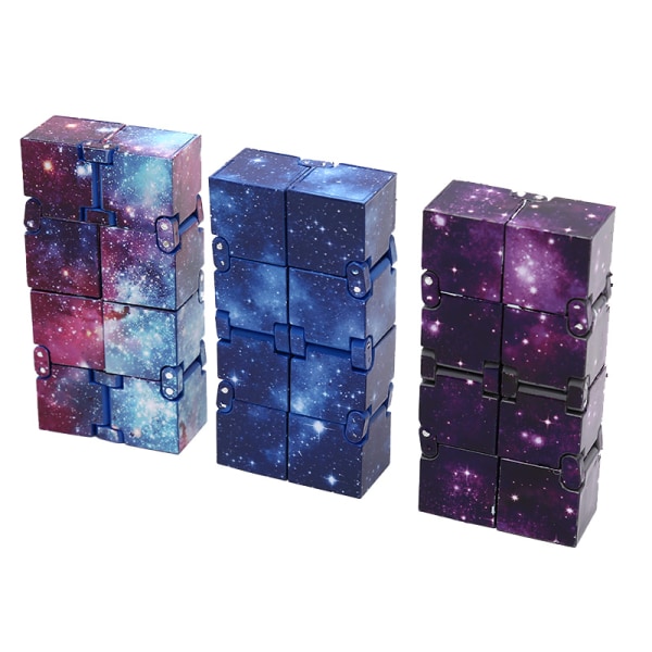 Infinity cube Mini Fidget Office flip Pussel Relief Anti cube T Svart en one size