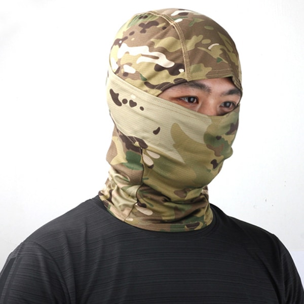 Kamouflage Balaclava Full Face Wargame Cykelhjälm Liner A1 A1