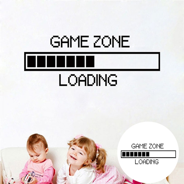 Spelrum Heminredning Dator Videospelszon Loading Decal Wal S: 35*15CM L:57*16CM