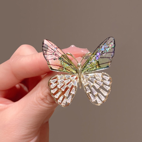Gradient Crystal insekt Broschlegering för kvinnor Bee Dragonfly