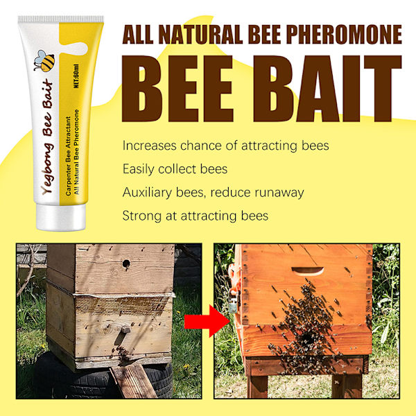 60 ML Biburbete Verktyg Biodlingsdrag lockande Swarm Bee T