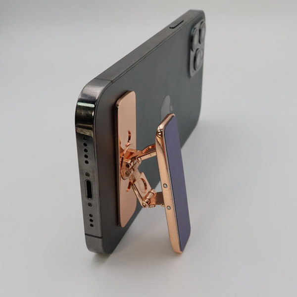 Metalltelefonstativ 360 Rotate Kickstand Mini Folding Mount Holde Silver Silver