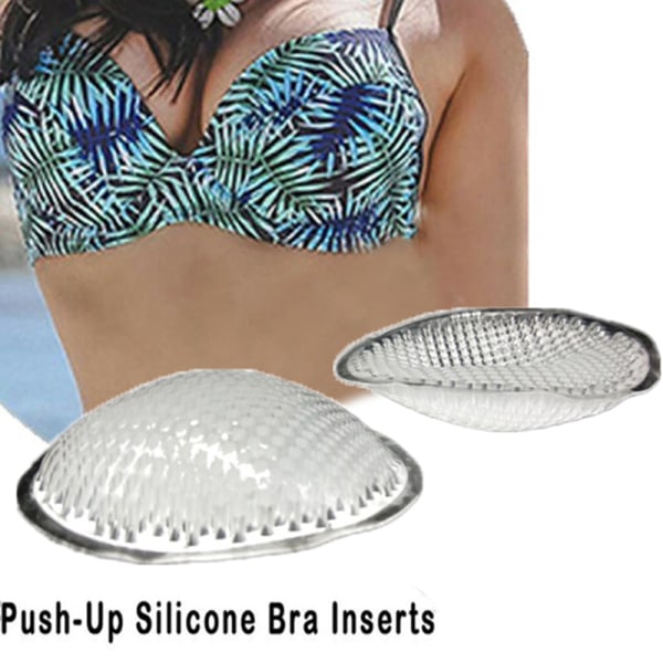 1Par Rund Push-up Bröstskydd Silikon BH Inlägg Bikini BH Tjock Thin