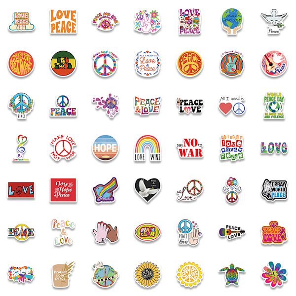 100st Wish World Peace Graffiti Stickers Laptop Gitarr Bagage