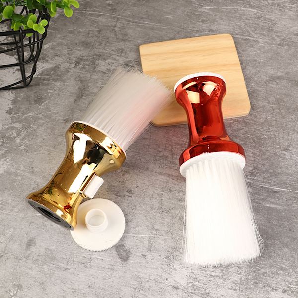 Lägg till Switch Brush Face Neck Duster Brushes Barber Beard Clean Br Red Silver