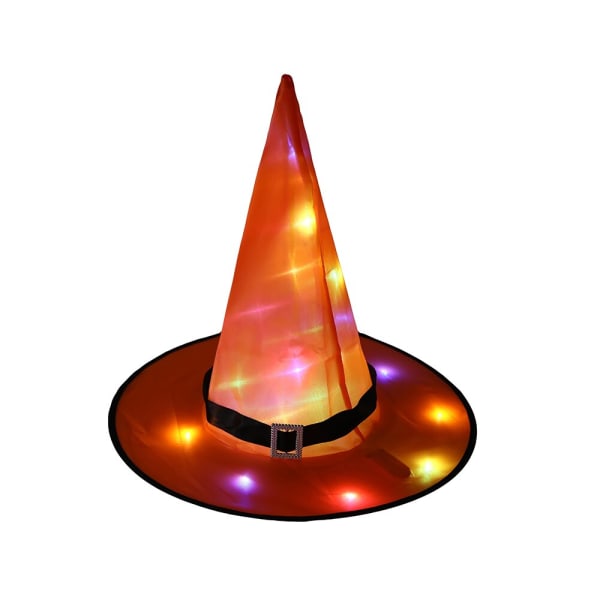 Halloween LED-lysande häxhatt Glödande häxhatt lila 32*38cm purple